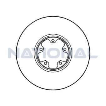 Jeu de 2 disques de frein arrière NATIONAL [NBD994]