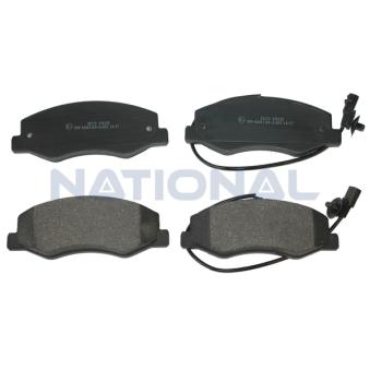 Jeu de 4 plaquettes de frein avant NATIONAL [NP2744]