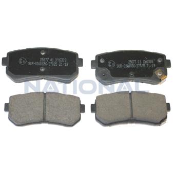 Jeu de 4 plaquettes de frein avant NATIONAL [NP2895]