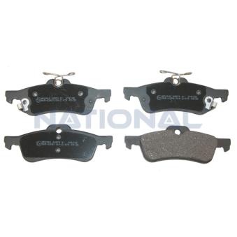 Jeu de 4 plaquettes de frein avant NATIONAL [NP2943]