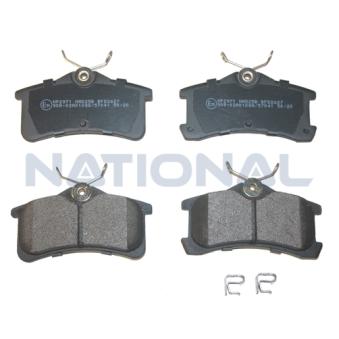 Jeu de 4 plaquettes de frein avant NATIONAL [NP2971]