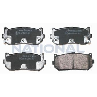 Jeu de 4 plaquettes de frein avant NATIONAL [NP3099]