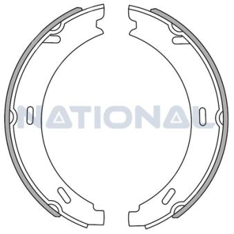 Jeu de mâchoires de frein NATIONAL [NS4020]