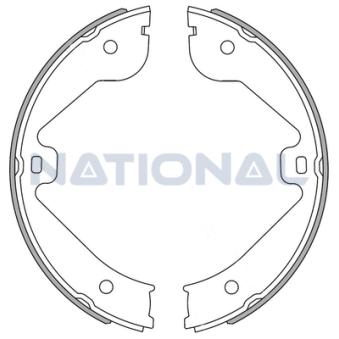 Jeu de mâchoires de frein NATIONAL [NS4038]