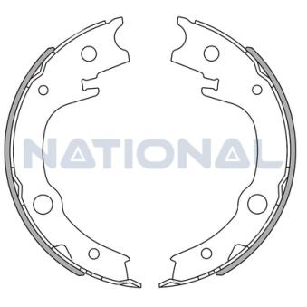 Jeu de mâchoires de frein NATIONAL [NS4086]