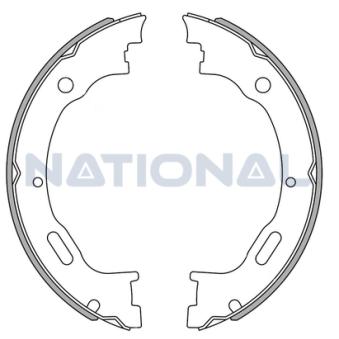 Jeu de mâchoires de frein NATIONAL [NS4087]