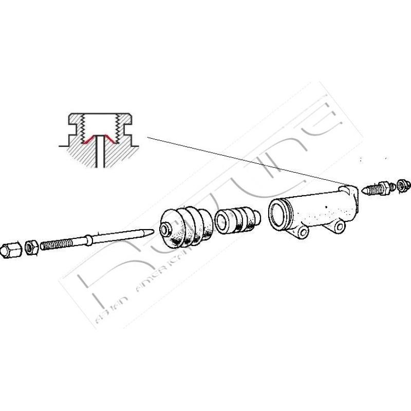 Cylindre récepteur, embrayage RED-LINE 08TO035 - Visuel 2