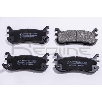 Jeu de 4 plaquettes de frein arrière RED-LINE OEM NCY52648ZA