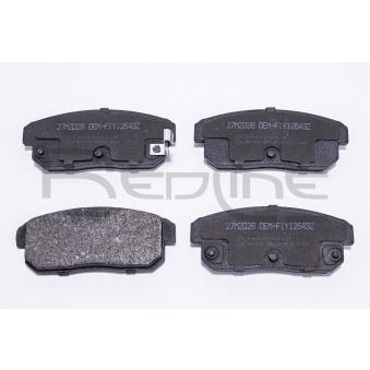 Jeu de 4 plaquettes de frein arrière RED-LINE OEM F1Y12643Z Jeu de 4 plaquettes de frein arrière RED-LINE OEM F1Y12643Z