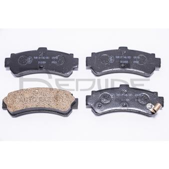 Jeu de 4 plaquettes de frein arrière RED-LINE OEM AY060NS014 Jeu de 4 plaquettes de frein arrière RED-LINE OEM AY060NS014