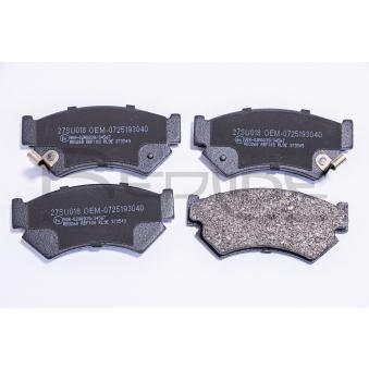 Jeu de 4 plaquettes de frein avant RED-LINE OEM 0725193040 Jeu de 4 plaquettes de frein avant RED-LINE OEM 0725193040