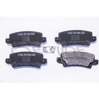 Jeu de 4 plaquettes de frein arrière RED-LINE 27TO043 pour FIAT LINEA 2.0 D-4D - 110cv