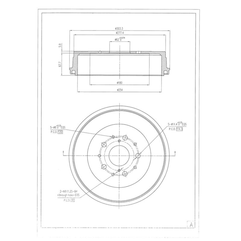 Tambour de frein RED-LINE 41TO016 - Visuel 2