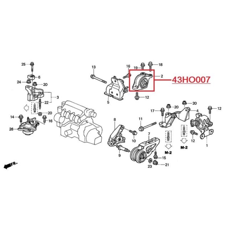Support moteur RED-LINE 43HO007 - Visuel 1