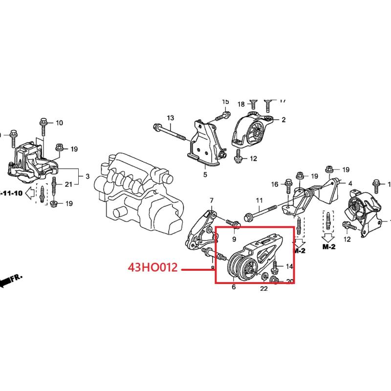 Support moteur RED-LINE 43HO012 - Visuel 2
