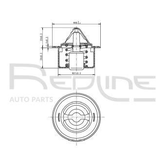 Thermostat d'eau RED-LINE 55CV000 pour MG MONTEGO 2.0 - 131cv