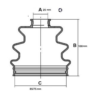 Soufflets de cardan avant RED-LINE OEM 3974105U28