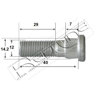Boulon, jambe d'essieu RED-LINE OEM MB301509