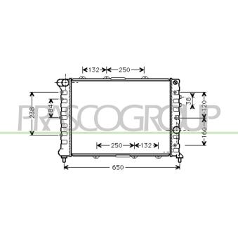 Radiateur, refroidissement du moteur PRASCO AA080R003