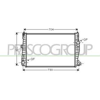 Radiateur, refroidissement du moteur PRASCO AA090R001