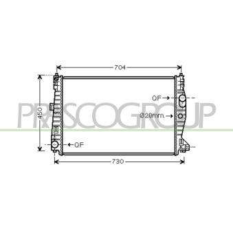 Radiateur, refroidissement du moteur PRASCO AA090R002