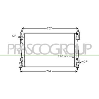 Radiateur, refroidissement du moteur PRASCO AA210R006 pour AUDI 80 1.3 JTDM - 90cv