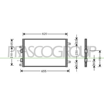 Condenseur, climatisation PRASCO OEM 46768973