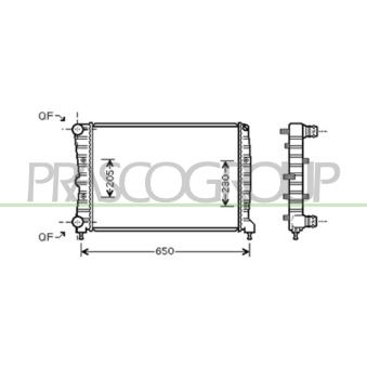 Radiateur, refroidissement du moteur PRASCO AA340R005