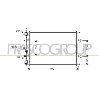 Radiateur, refroidissement du moteur PRASCO AD016R002 pour SKODA OCTAVIA 1.9 TDI - 110cv