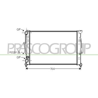 Radiateur, refroidissement du moteur PRASCO OEM 8D0121251P