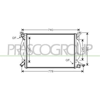 Radiateur, refroidissement du moteur PRASCO [AD020R020]