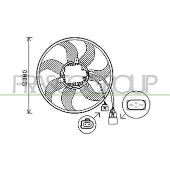 Ventilateur, refroidissement du moteur PRASCO OEM 1K0959455BC