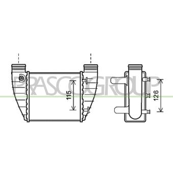 Intercooler, échangeur PRASCO OEM 8E0145806M