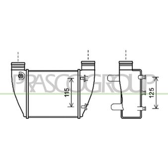 Intercooler, échangeur PRASCO OEM 8E0145806Q Intercooler, échangeur PRASCO OEM 8E0145806Q