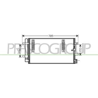 Condenseur, climatisation PRASCO AD024C001 pour SEAT LEON 2.0 TFSI - 211cv