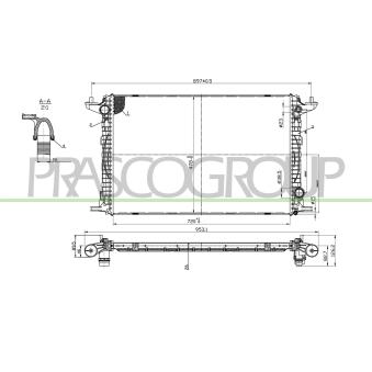 Radiateur, refroidissement du moteur PRASCO AD026R004
