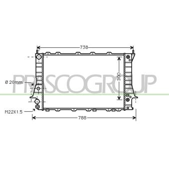 Radiateur, refroidissement du moteur PRASCO [AD029R002]