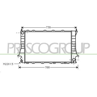 Radiateur, refroidissement du moteur PRASCO [AD029R005]