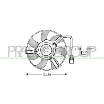 Ventilateur, refroidissement du moteur PRASCO OEM 8D0959455M