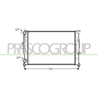 Radiateur, refroidissement du moteur PRASCO OEM 8D0121251BA