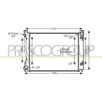 Radiateur, refroidissement du moteur PRASCO OEM 4F0121251P
