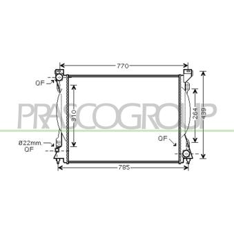 Radiateur, refroidissement du moteur PRASCO OEM 4F0121251T