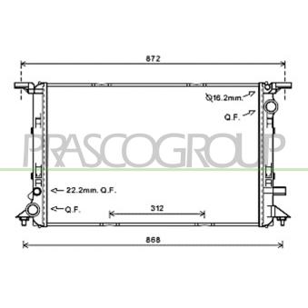 Radiateur, refroidissement du moteur PRASCO [AD038R007]
