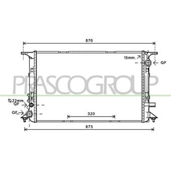 Radiateur, refroidissement du moteur PRASCO OEM 4H0121251B