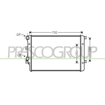 Radiateur, refroidissement du moteur PRASCO AD202R004 pour PEUGEOT 308 1.4 TGI CNG - 110cv