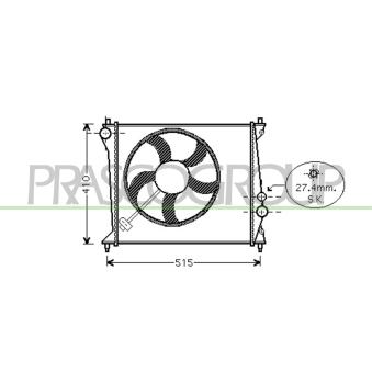 Radiateur, refroidissement du moteur PRASCO AD302R001