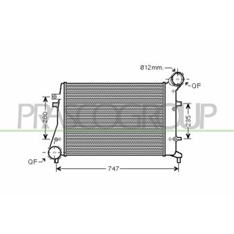 Intercooler, échangeur PRASCO OEM 3C0145803F