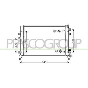 Radiateur, refroidissement du moteur PRASCO OEM 1K0121251BN