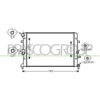 Radiateur, refroidissement du moteur PRASCO OEM 1K0121251CL