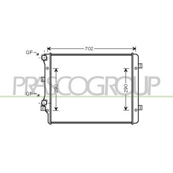 Radiateur, refroidissement du moteur PRASCO OEM 1K0121251L